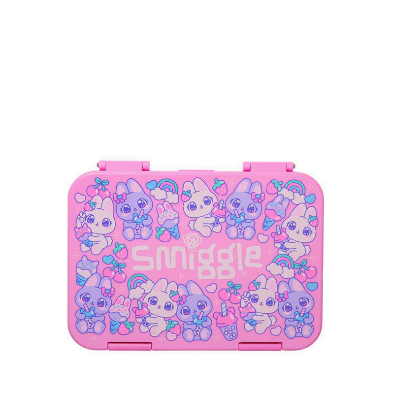 Smiggle Bright Eyes Medium Bento Lunchbox - IGL457477PNK
