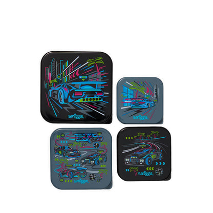 Smiggle Bright Eyes 4 in 1 Nested Containers - IGL457519BLK