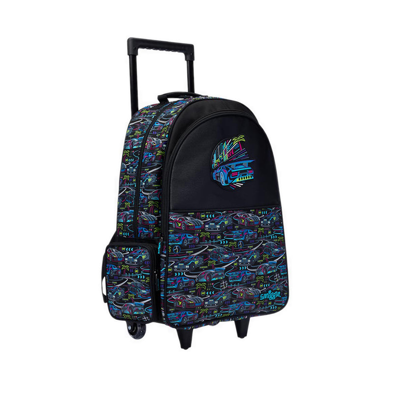 Smiggle Bright Eyes Trolley Backpack With Light Up Wheels - IGL457588BLK