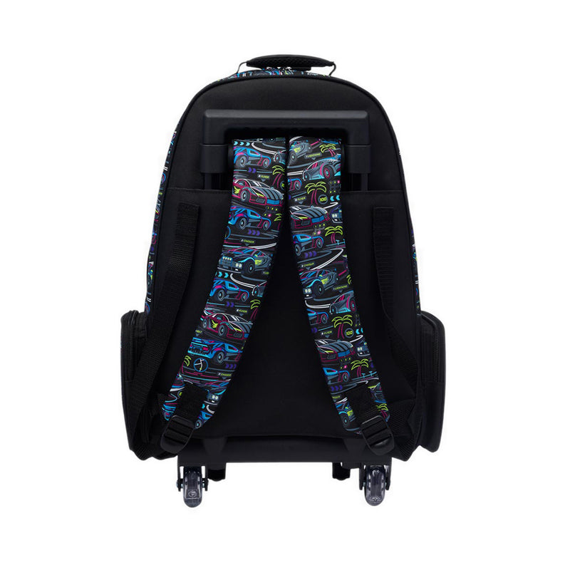 Smiggle Bright Eyes Trolley Backpack With Light Up Wheels - IGL457588BLK