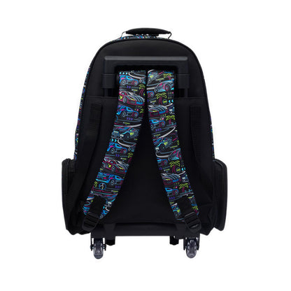 Smiggle Bright Eyes Trolley Backpack With Light Up Wheels - IGL457588BLK