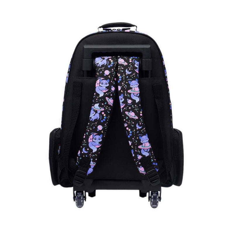 Smiggle Bright Eyes Trolley Backpack With Light Up Wheels - IGL457588BLM