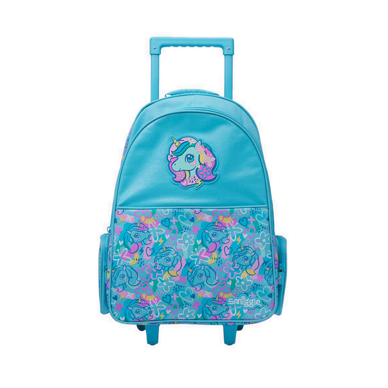 Smiggle Bright Eyes Trolley Backpack With Light Up Wheels - IGL457588MIN