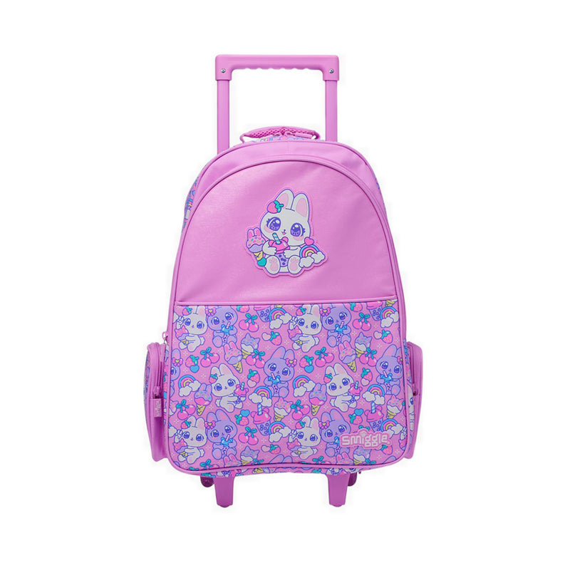 Smiggle Bright Eyes Trolley Backpack With Light Up Wheels - IGL457588PNK