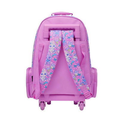 Smiggle Bright Eyes Trolley Backpack With Light Up Wheels - IGL457588PNK