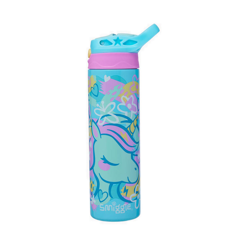 Smiggle Bright Eyes Insulated Stainless Steel Flip Drink Bottle 520Ml - IGL457598MIN