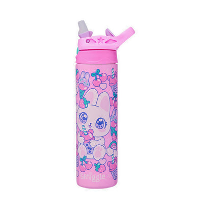 Smiggle Bright Eyes Insulated Stainless Steel Flip Drink Bottle 520Ml - IGL457598PNK