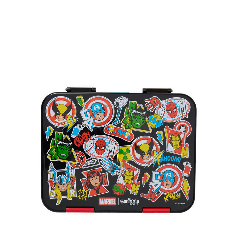 Smiggle Marvel Happy Large Bento Lunchbox - IGL457601BLK