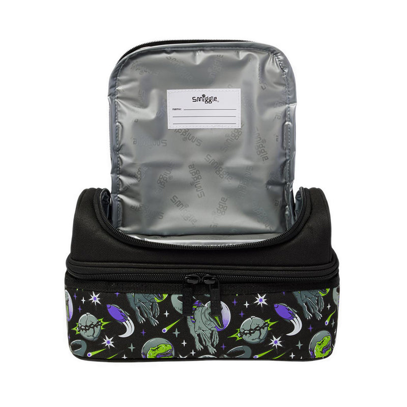 Smiggle Elements Double Decker Lunchbox - IGL457999BLK