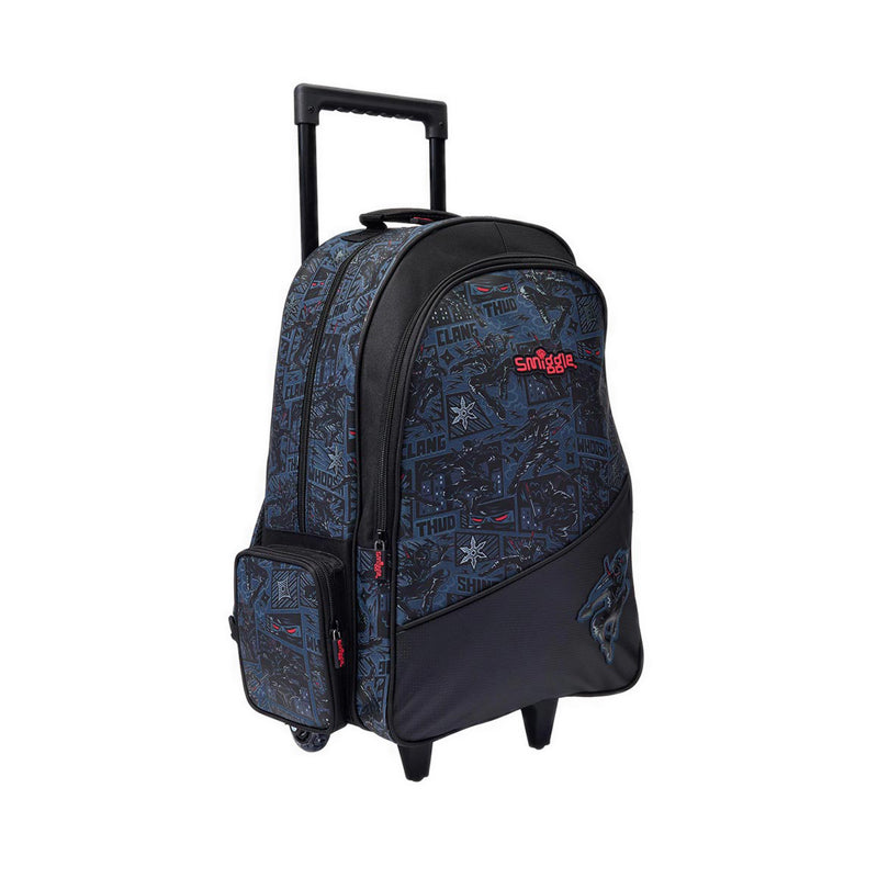 Smiggle Realm Trolley Backpack With Light-up Wheels - IGL458073BLK