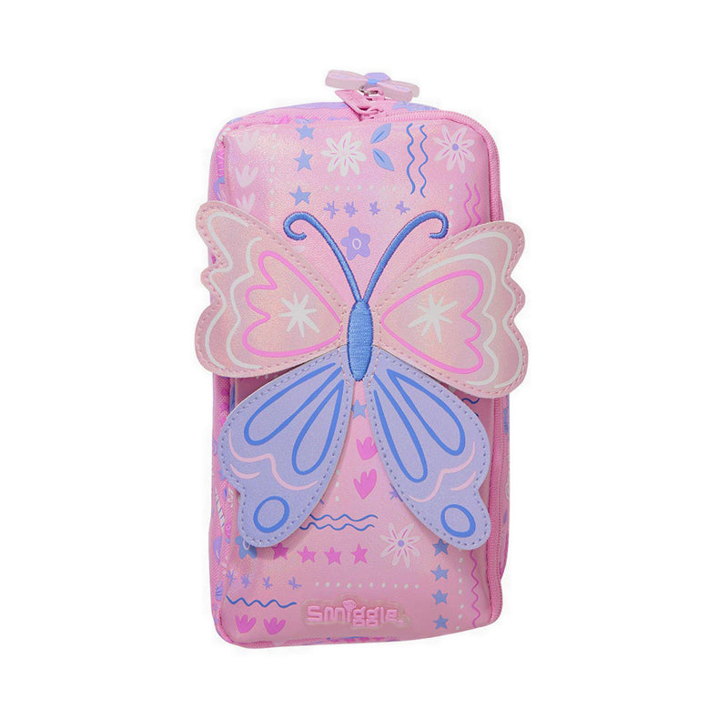 Smiggle Realm Pocket Character Pencil Case - IGL458107PNK