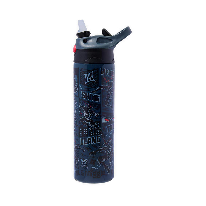 Smiggle Realm Insulated Stainless Steel Flip Drink Bottle 480Ml - IGL458112BLK