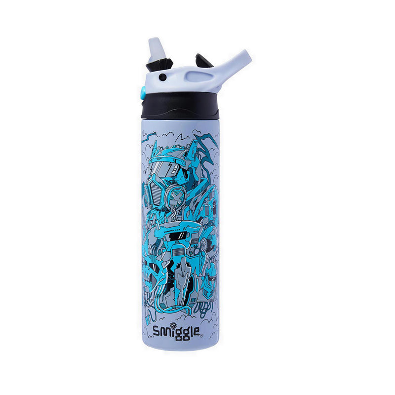 Smiggle Realm Insulated Stainless Steel Flip Drink Bottle 480Ml - IGL458112GRY