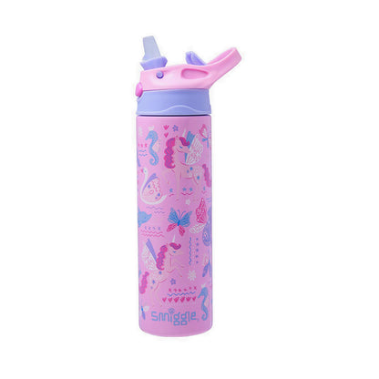 Smiggle Realm Insulated Stainless Steel Flip Drink Bottle 480Ml - IGL458112PNK