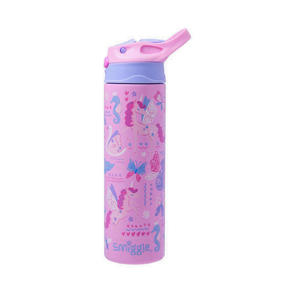 Smiggle Realm Insulated Stainless Steel Flip Drink Bottle 480Ml - IGL458112PNK