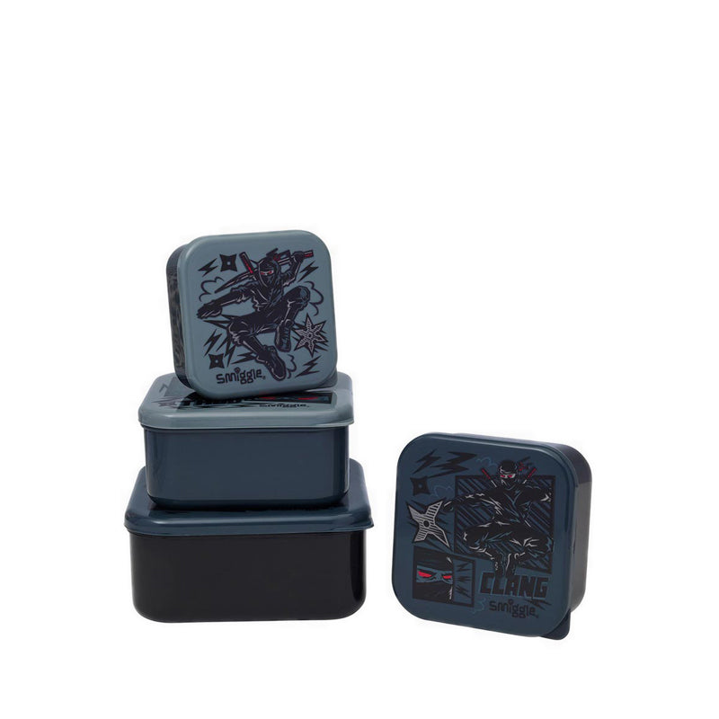 Smiggle Realm 4 In 1 Nested Containers - IGL458246BLK