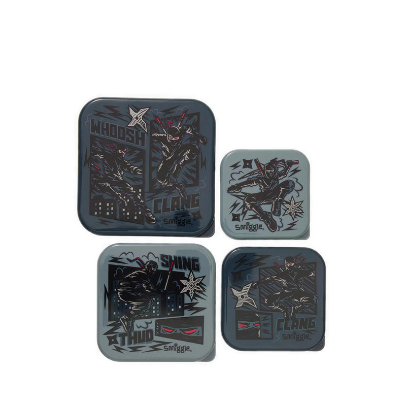Smiggle Realm 4 In 1 Nested Containers - IGL458246BLK
