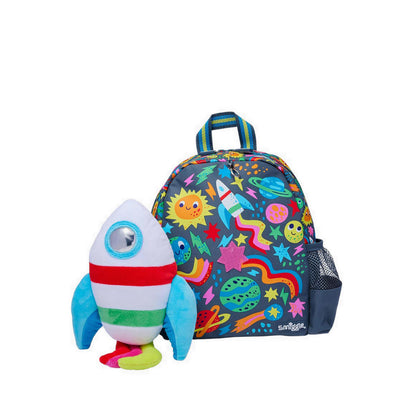 Smiggle Little Journeys Teeny Tiny Backpack With Detachable Plush Toy - IGL458366GRY
