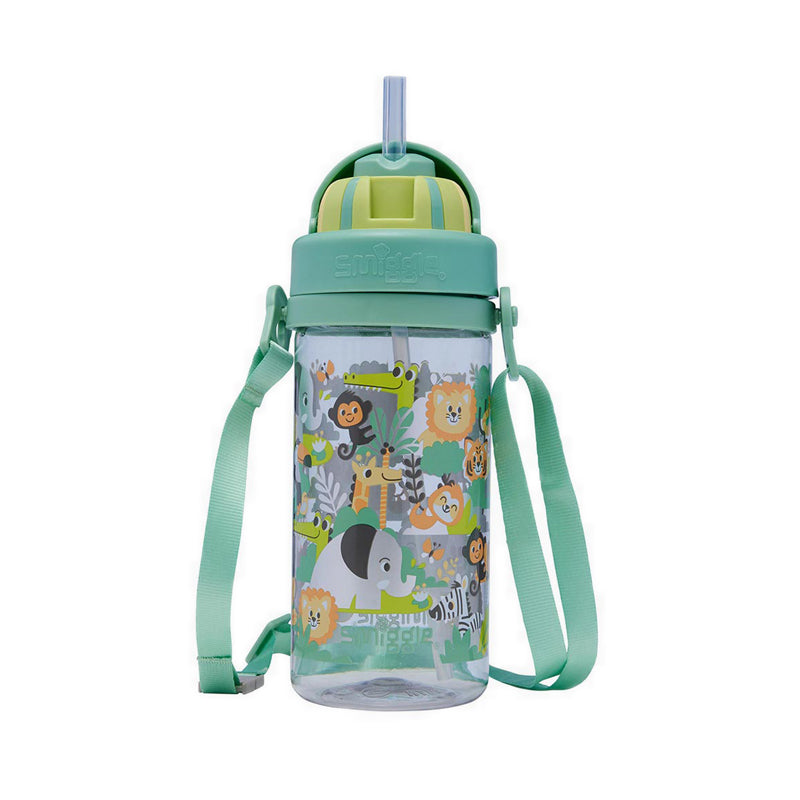 Smiggle Little Journeys Teeny Tiny Plastic Drink Bottle With Strap 400Ml - IGL458385GRN