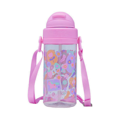 Smiggle Little Journeys Teeny Tiny Plastic Drink Bottle With Strap 400Ml - IGL458385PNK