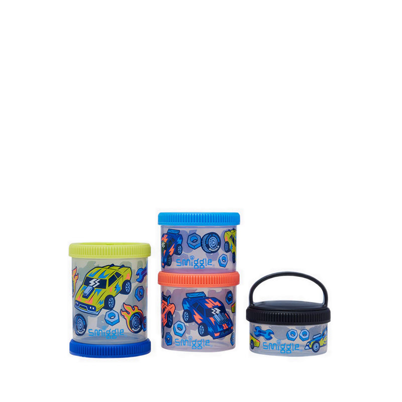 Smiggle CONT SNACK STK PLAYTIME X4 - IGL458497BLK