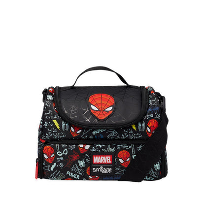Smiggle Spidey Dual Compartment Lunchbag With Strap  - IGL458649BLK