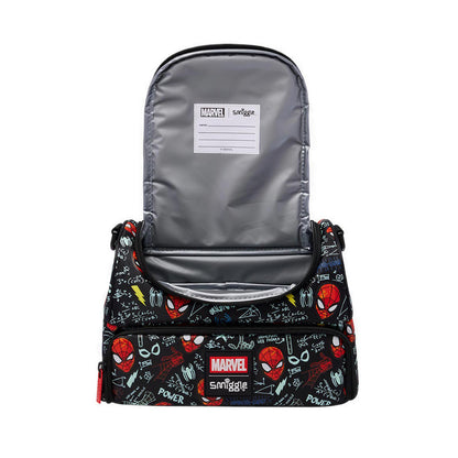 Smiggle Spidey Dual Compartment Lunchbag With Strap  - IGL458649BLK