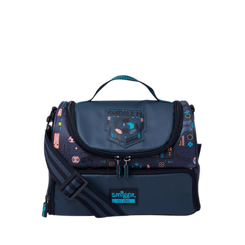 Smiggle Power Play Large Dual Strap Lunchbox - IGL458698GRY