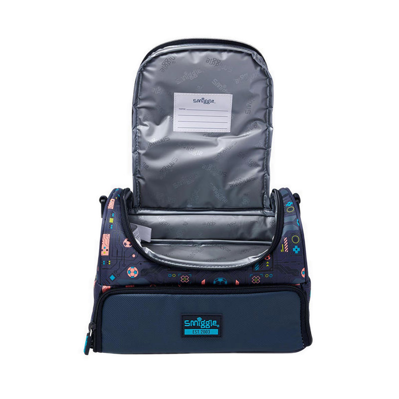 Smiggle Power Play Large Dual Strap Lunchbox - IGL458698GRY