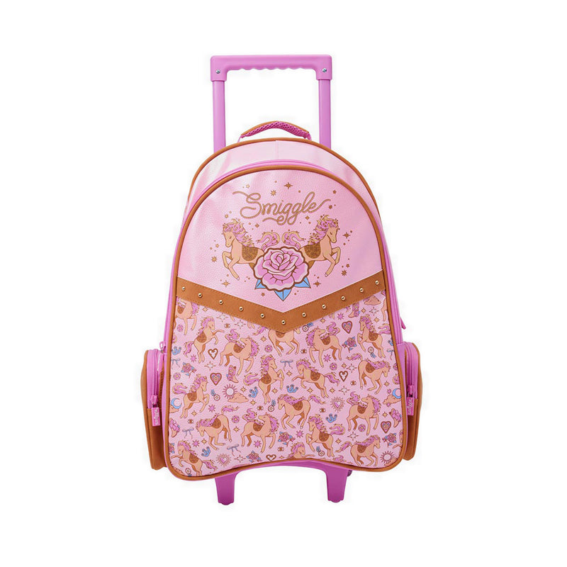 Smiggle Wildflower Trolley Backpack With Light Up Wheels - IGL458897PNK