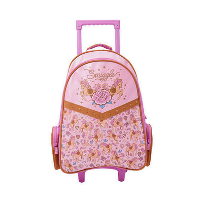 Smiggle Wildflower Trolley Backpack With Light Up Wheels - IGL458897PNK