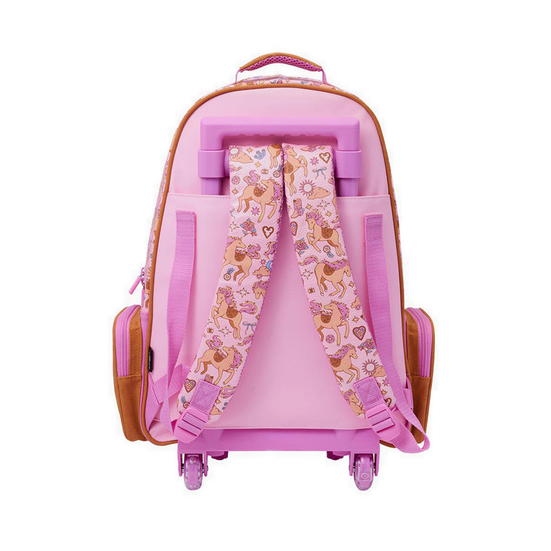 Smiggle Wildflower Trolley Backpack With Light Up Wheels - IGL458897PNK