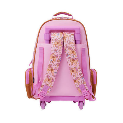 Smiggle Wildflower Trolley Backpack With Light Up Wheels - IGL458897PNK