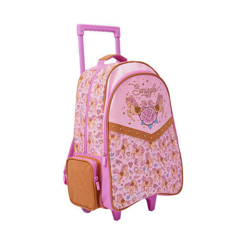 Smiggle Wildflower Trolley Backpack With Light Up Wheels - IGL458897PNK