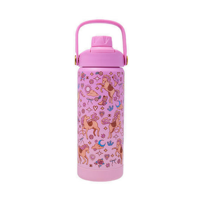 Smiggle Wildflower Squiggle Insulated Stainless Steel Drink Bottle 550Ml - IGL458898PNK