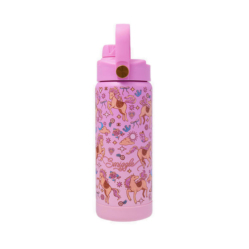 Smiggle Wildflower Squiggle Insulated Stainless Steel Drink Bottle 550Ml - IGL458898PNK