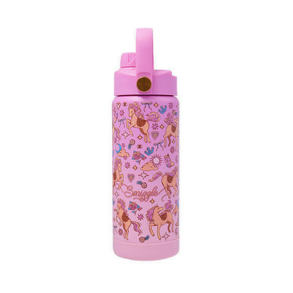 Smiggle Wildflower Squiggle Insulated Stainless Steel Drink Bottle 550Ml - IGL458898PNK