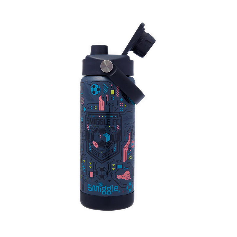 Smiggle Power Play Squiggle Stainless Steel Insulated Drink Bottle 550Ml - IGL458899GRY