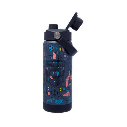 Smiggle Power Play Squiggle Stainless Steel Insulated Drink Bottle 550Ml - IGL458899GRY