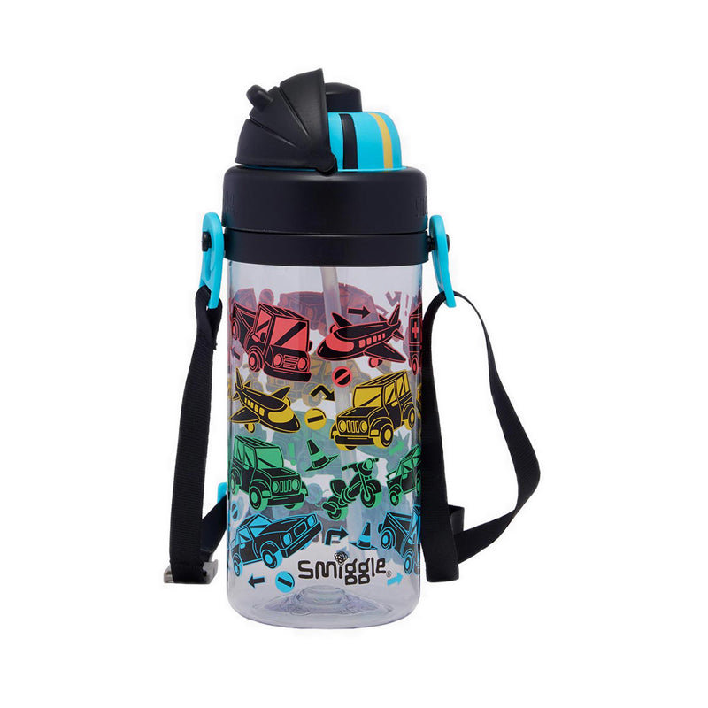 Smiggle I SpyTeeny Tiny Plastic Drink Bottle With Strap 400Ml - IGL458987BLK