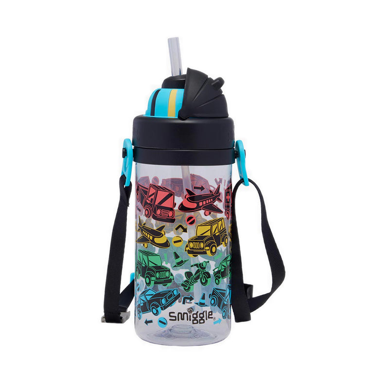 Smiggle I SpyTeeny Tiny Plastic Drink Bottle With Strap 400Ml - IGL458987BLK