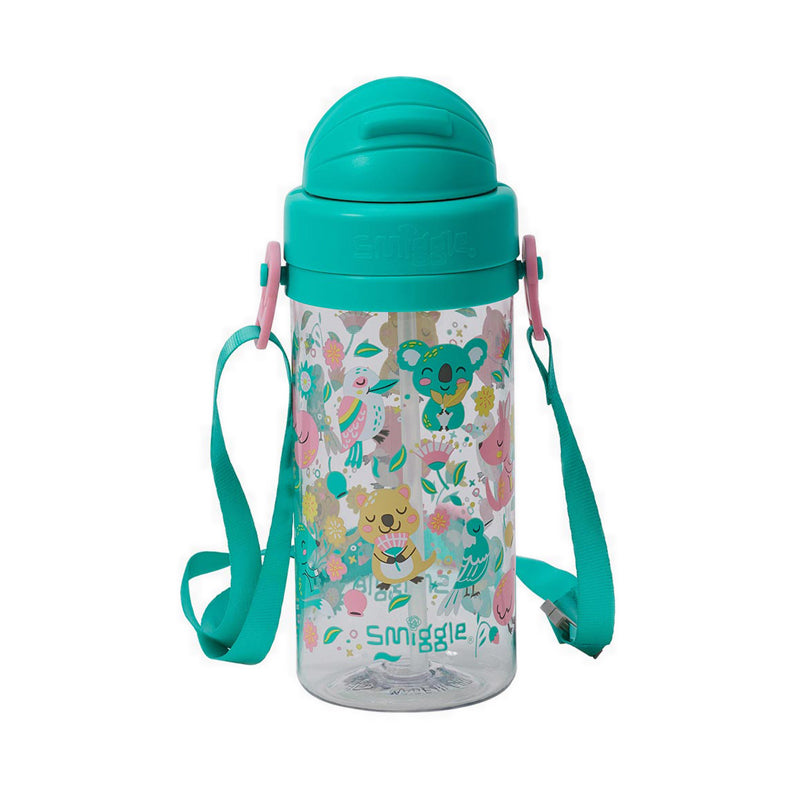 Smiggle I SpyTeeny Tiny Plastic Drink Bottle With Strap 400Ml - IGL458987GRN