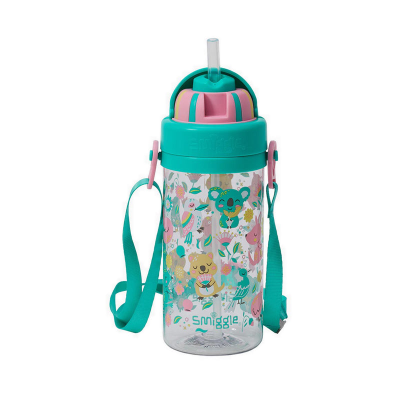 Smiggle I SpyTeeny Tiny Plastic Drink Bottle With Strap 400Ml - IGL458987GRN