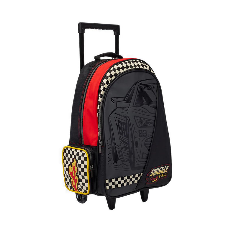 Smiggle Pitstop Trolley Backpack With Light Up Wheels - IGL458989BLK