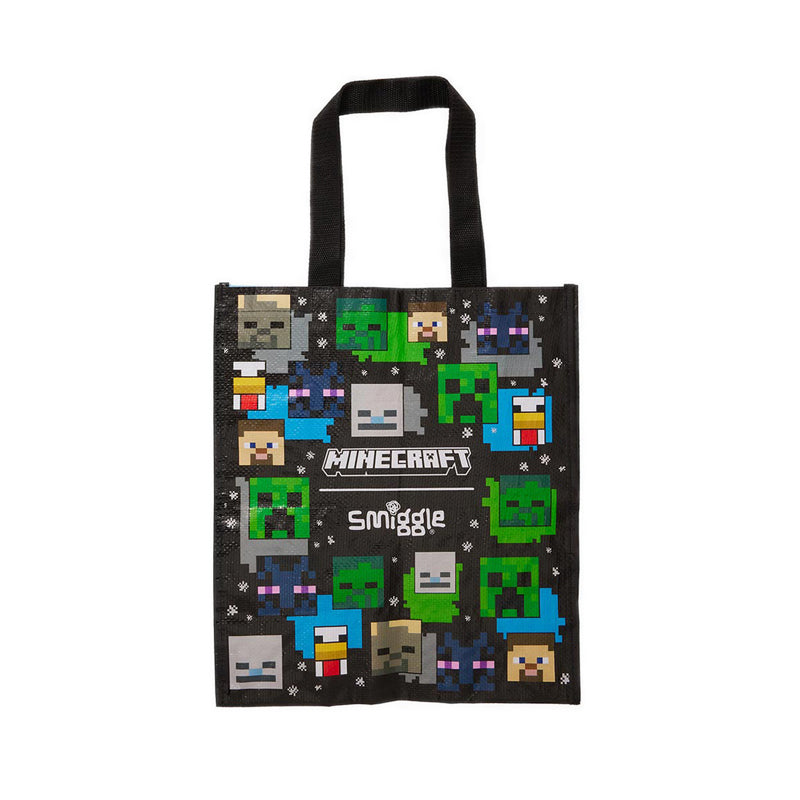 Smiggle Minecraft Medium Reuse Me Bag - IGL459137BLK