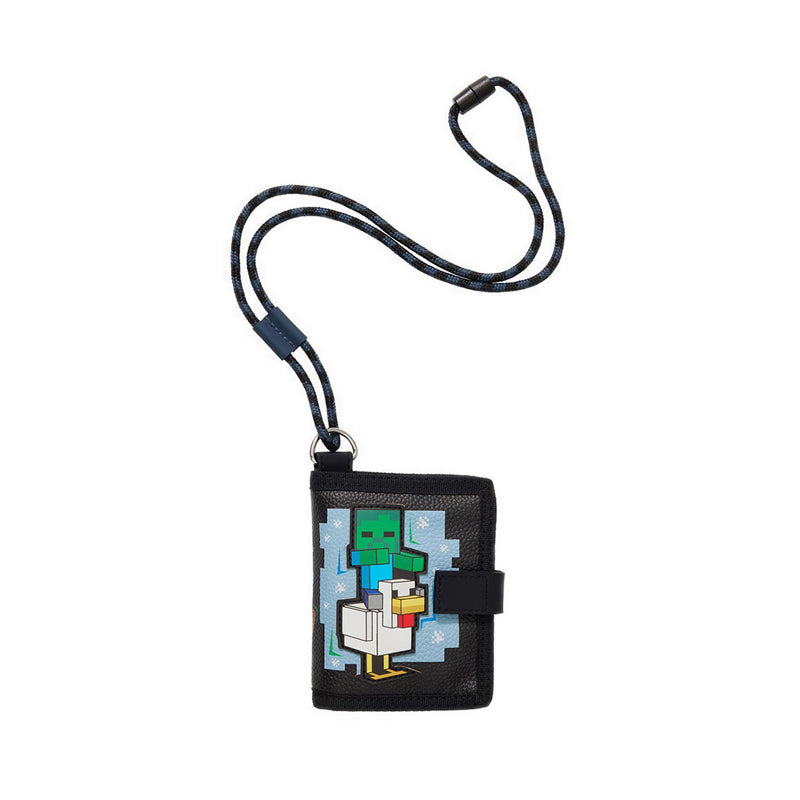 Smiggle Minecraft Wallet with cord lanyard - IGL459397BLK