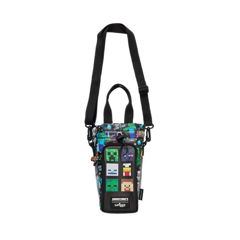 Smiggle Minecraft Bottle Bag with strap - IGL459399BLK