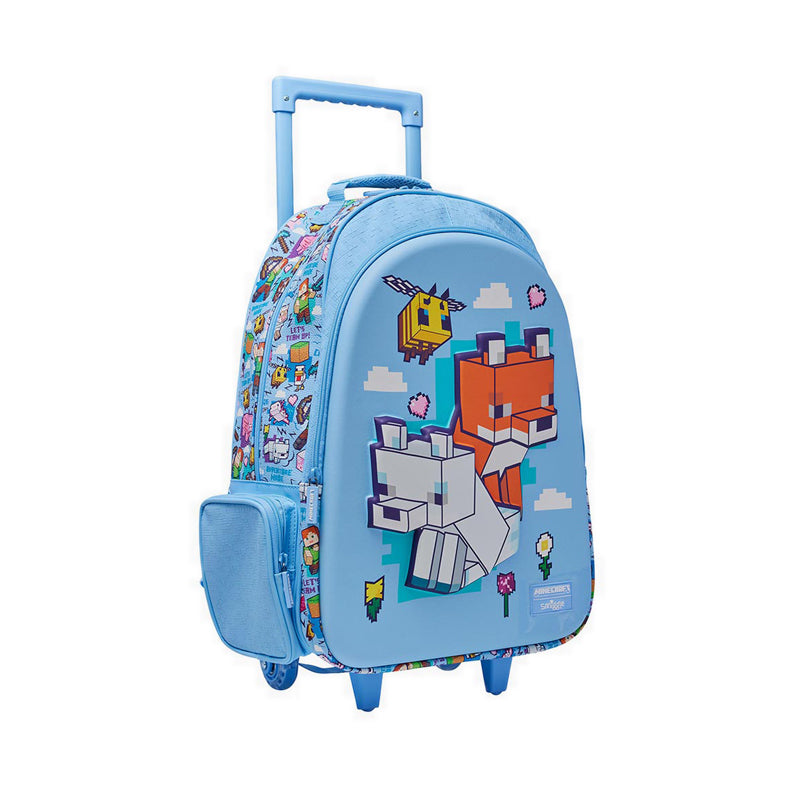 Smiggle Minecraft Trolley Backpack With Light Up Wheels - IGL459409LBL