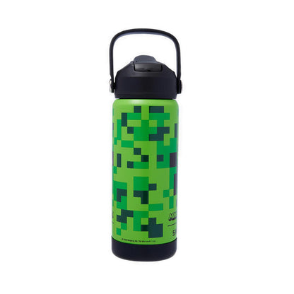 Smiggle Minecraft Squiggle Insulated Stainless Steel Drink Bottle 550Ml - IGL459416GRN