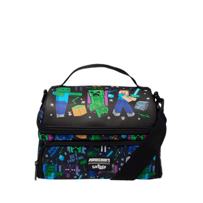 Smiggle Minecraft Dual Compartment Lunchbag with Strap  - IGL459467BLK